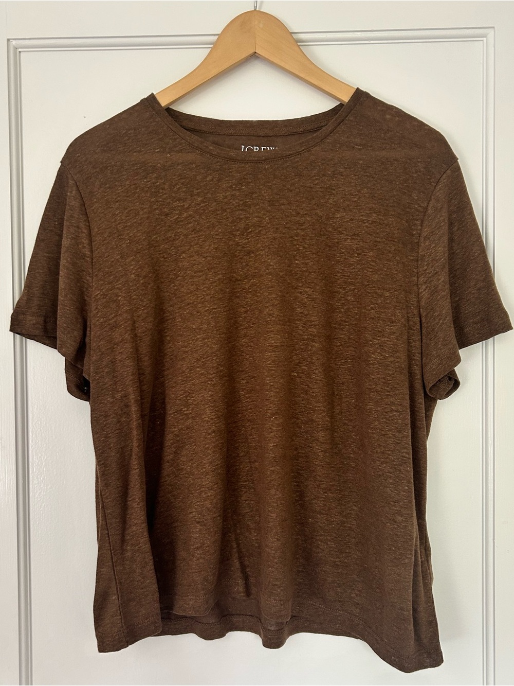 J.Crew Relaxed Linen T Shirts-  Set of 5 in Navy, White, Black, Pumpkin & Brown - Picture 4 of 6